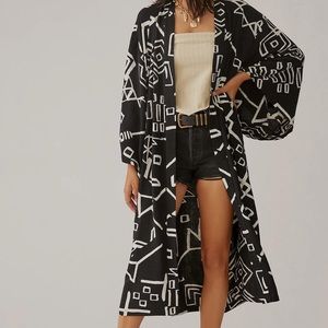 Anthropologie Graphic Kimono Duster